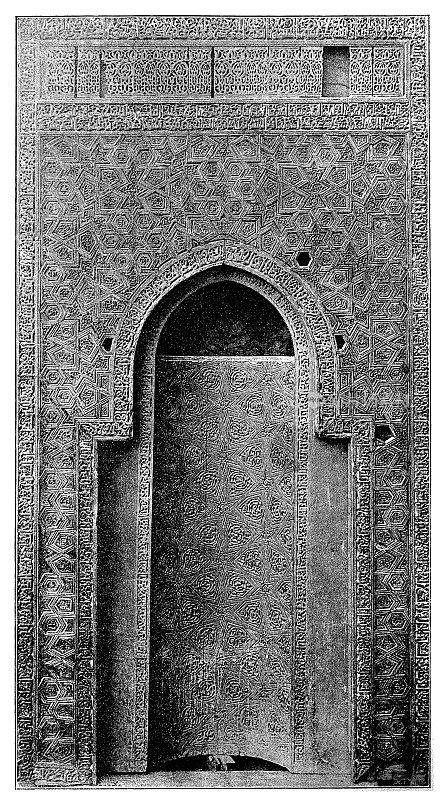 Sayyida Ruqiyya的Wooden mihrab